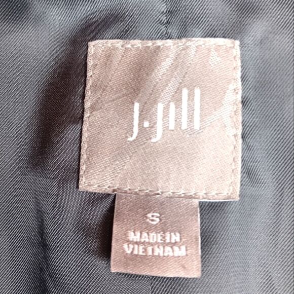 J. JILL Faux Fur Trim Charcoal Gray Vest Size Small - Picture 6 of 8